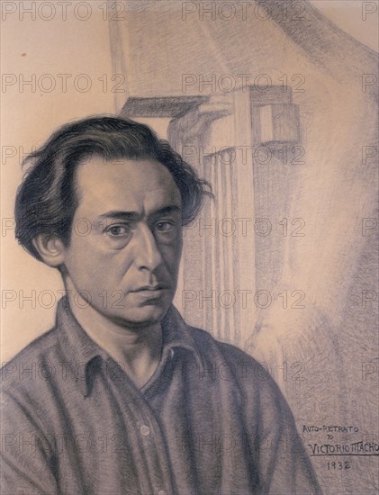 MACHO VICTORIO 1887/1966
AUTORRETRATO-1932-LAPIZ NEGRO/PAPEL SEPIA 61X47,5 CM
COLECCION ZOILA