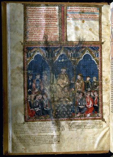 ALFONSO X EL SABIO 1221/84
Y.I.2-CRONICA GENERAL-F1V-REY ALFONSO X CON 16 COLABORADORES CABALLEROS
