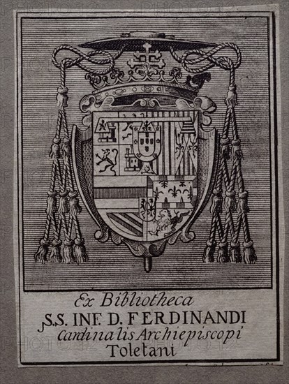 SCHORQUENS JUAN
GRABADO-EXLIBRIS CARD-INF FDO DE AUSTRIA-COL CORONA ESPAÑA
MADRID, PALACIO