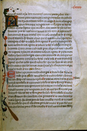 LLIBRE DELS FEITS DEL REY JAUME I EN LA REUNION DE ALCAÑIZ-MS 1-FOL 182
BARCELONA, UNIVERSIDAD