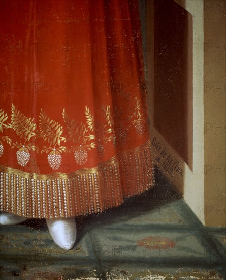 CRUZ Y RIOS LUIS DE 1776/1853
DOÑA DE ISABEL DE BRAGANZA-DET ZAPATOS Y VESTIDO
MADRID, COLECCION