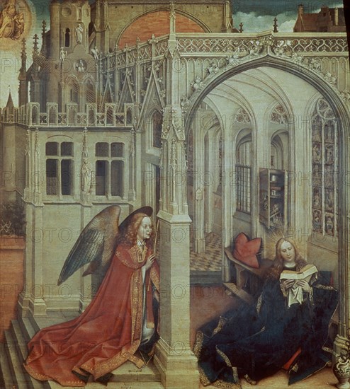 FLEMALLE MAESTRO DE 1378/1444
LA ANUNCIACION- AUTOR CONOCIDO TAMBIEN COMO ROBERT CAMPIN
Madrid,