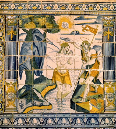 AZULEJO  BAUTISMO DE CRISTO
TALAVERA, BASILICA NTRA SEÑORA DEL PRADO
TOLEDO

This image is not
