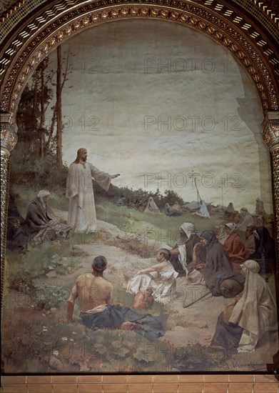MORENO CARBONERO JOSE 1860/1942
SERMON DE LA MONTAÑA-CAP PASION-BIENAVENTURANZAS
MADRID, IGLESIA