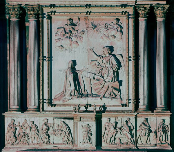 FERNANDEZ DE VEGA LUIS1600/75
CAPILLA REYES VIGILES-LA ANUNCIACION DEL RETABLO BARROCO
OVIEDO,