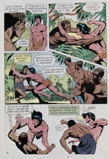 Page illustrée d'un comics de Tarzan