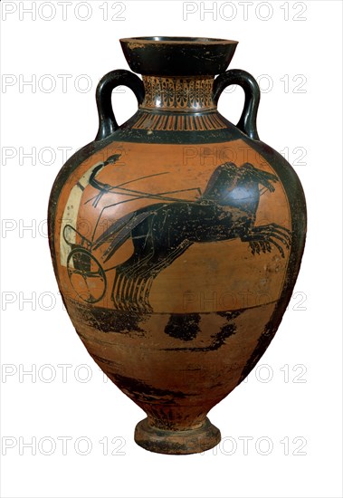 ANFORA GRIEGA PANATENAICA-ATICA-ATENEA 480 A JC-PERIODO ARCAICO
MADRID, MUSEO ARQUEOLOGICO