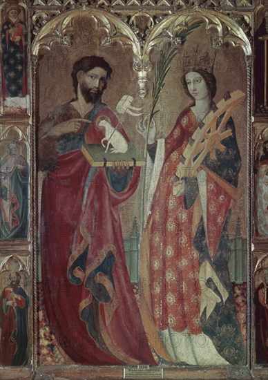MAESTRO DE SIGÜENZA-HISPALENSE JUAN
SAN JUAN BAUTISTA Y SANTA CATALINA
Madrid, musée du Prado