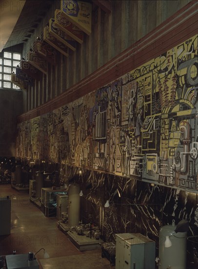 VAQUERO PALACIOS JOAQUIN  1900/1998
MURAL SOBRE LA ELECTRICIDAD
GRANDAS, CENTRO