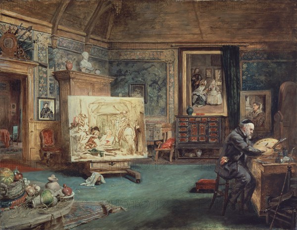 BALLANTYNE JOHN
JOHN PHILLIP EN SU ESTUDIO-
EDIMBURGO, GALERIA NAC DE SCOTLAND
ESCOCIA

This