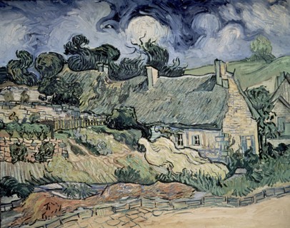 Van Gogh, Thatched Cottages at Cordeville