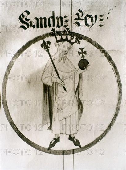 SANCHO RAMIREZ  I DE ARAGON Y V DE NAVARRA1063/94-HIJO DE RAMIRO I- MANUSCRITO DE POBLET-