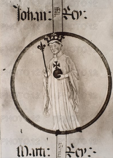 JUAN I CAZADOR(1350/96)-REY DE ARAGON DE 1387 AL 96-DUQUE DE GERONA (MANUSCRITO DE