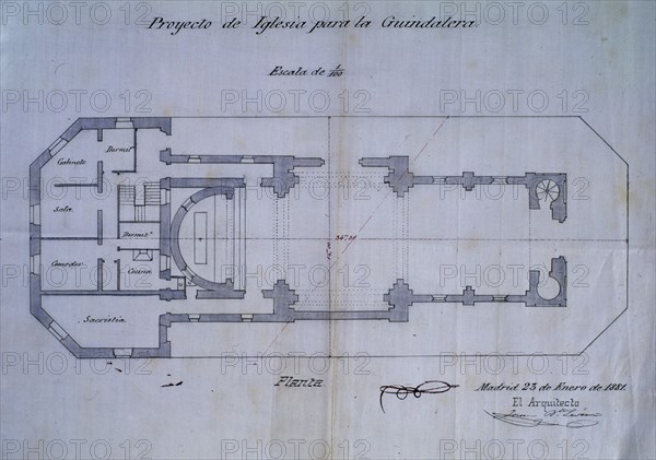 PLANTA DEL PROYECTO DE IGL PARA GUINDALERA
MADRID, ARCHIVO HISTORICO VILLA
MADRID