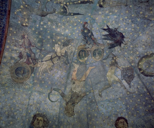 GALLEGO FERNANDO 1468/1507
DETALLE BOVEDA DEL ZODIACO 1480. PINTURA AL FRESCO. PINTURA GOTICA