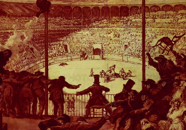 SERT Y BADIA J MARIA
SANGUINA-CORRIDA DE TOROS-DET CENTRAL(PLAZA)
MADRID, BANCO