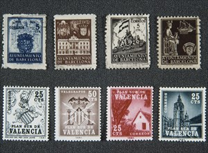 SELLOS LOCALES DEL AYUNTAMIENTO DE BARCELONA Y PLAN SUR VALE