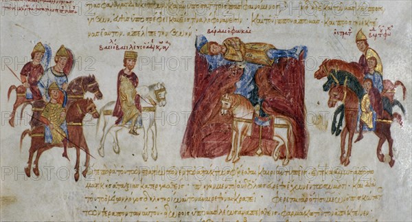 SKYLLITZES
HISTORIA MATRITENSIS-CRONICA BIZANTINA F182 V
MADRID, BIBLIOTECA