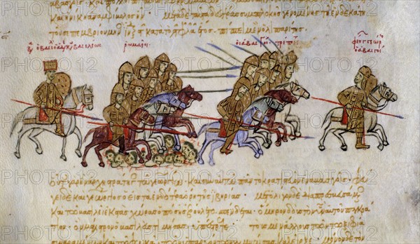 SKYLLITZES
HISTORIA MATRITENSIS-CRONICA BIZANTINA F185 V
MADRID, BIBLIOTECA
