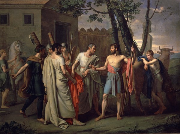 RIBERA JUAN ANTONIO 1779/1860
CINCINATO ABANDONA EL ARADO PARA DICTAR LEYES A ROMA-HACIA 1806-O/L