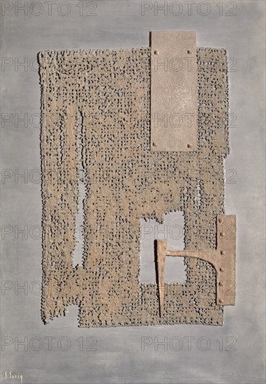 SORIA
ESPACIO SUGERENTE-MATERIA FERRICA-100X 75 CM-FECHA 1965
VALENCIA, BANCO