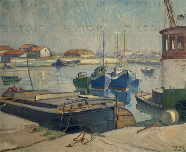 MONTES ITURRIOZ GASP
BAHIA DE TXINGUDI(FUENTERRABIA)-1950-O/L 55X65 CM
SAN SEBASTIAN, BANCO
