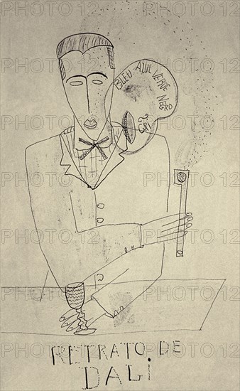 GARCIA LORCA FEDERICO 1898/1936
DIBUJO-"A DALI"-RETRATO DE DALI
MADRID, FUNDACION GARCIA