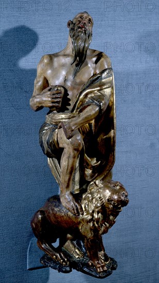 BERRUGUETE ALONSO 1488/1561
SAN JERONIMO- ESCULTURA PERTENECIENTE AL RETABLO DE SAN BENITO 1526-
