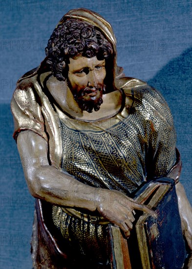 BERRUGUETE ALONSO 1488/1561
DET-APOSTOL-PERTENECE AL RETABLO DE SAN BENITO 1526-MANIERISMO