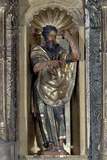 BERRUGUETE ALONSO 1488/1561
DET-PROFETA- PERTENECIENTE AL RETABLO DE SAN BENITO-1526-MANIERISMO