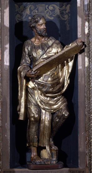 BERRUGUETE ALONSO 1488/1561
DET-PROFETA- PERTENECIENTE AL RETABLO DE SAN BENITO-1526-MANIERISMO