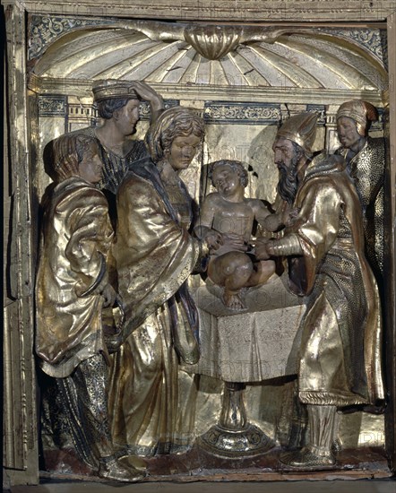 BERRUGUETE ALONSO 1488/1561
CIRCUNCISION- RELIEVE DEL RETABLO DE SAN BENITO-1526-MANIERISMO