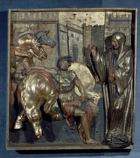 BERRUGUETE ALONSO 1488/1561
DET-CONVERSION DE TOTILA-RELIEVE DEL RETABLO DE SAN BENITO