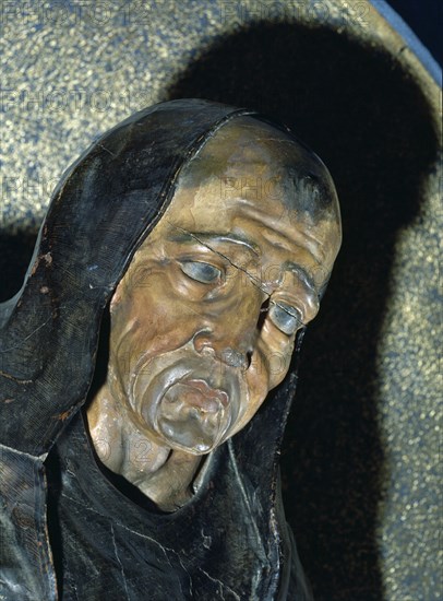 BERRUGUETE ALONSO 1488/1561
DET-CABEZA DE SAN BENITO-RETABLO DE SAN BENITO-1526-MANIERISMO