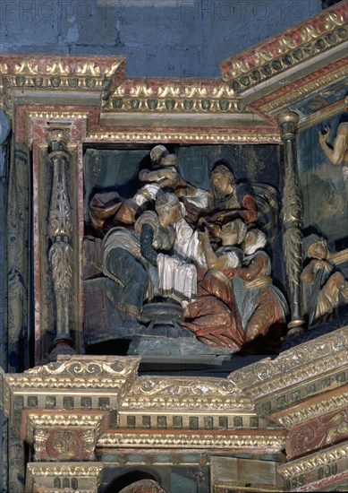 BERRUGUETE ALONSO 1488/1561
DET-NACIMIENTO DE LA VIRGEN-RETABLO DE MEJORADA-1523/6- RENACIMIENTO