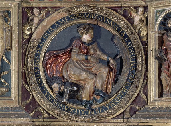 BERRUGUETE ALONSO 1488/1561
TONDO ESCULTORICO-SANTA CATALINA-RETABLO DE MEJORADA