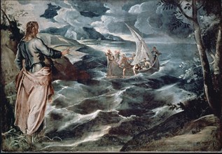 TINTORETTO J ROBUSTI 1518/94
"CRISTO EN EL MAR DE GALILEA"-JESUS CALMANDO LA TEMPESTAD
WASHINGTON