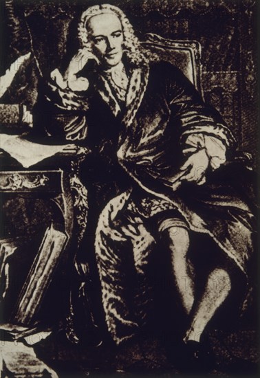 CHEVALIER
FRANCOIS QUESNAY.GRABADO DE J. G. WILL A PARTIR DE CUADRO DE S. CHEVALIER
PARIS,