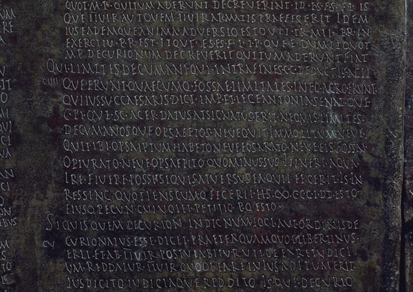 LEY HISPANO ROMANA DE OSUNA
MADRID, MUSEO ARQUEOLOGICO NACIONAL
MADRID

This image is not