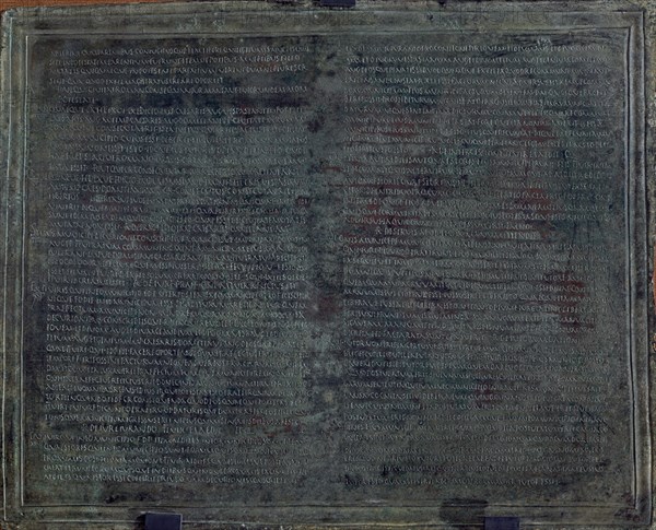 LEY HISPANO ROMANA DE OSUNA
MADRID, MUSEO ARQUEOLOGICO NACIONAL
MADRID

This image is not
