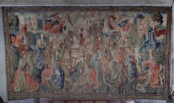 CAPILLA SANTIAGO-TAPIZ:ALEGORIA DE LUCHA DE VIRTUDES CONTRA PECADOS CAPITALES
BURGOS,