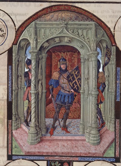 LIBRO DE CRUZADAS-1ªCRUZADA-1er REY DE JERUSALEM:GODOFREDO DE BOUILLON 1099
VIENA, BIBLIOTECA