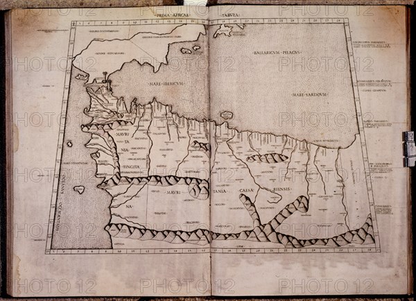 TOLOMEO CLAUDIO 100/170 DC
MAPA DEL SUR DE ESPANA Y NORTE AFRICA
MADRID, ACADEMIA DE