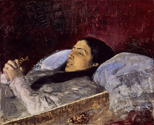 FORTUNY MARIANO 1838-1874
SENORITA CASTILLO EN LECHO DE MUERTE
BARCELONA, MUSEO DE ARTE