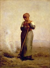 MILLET JEAN FRANCOIS 1814/75
LA QUEMADORA DE HIERBAS-S XIX-REALISMO FRANCES
PARIS, MUSEO