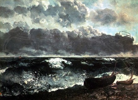 Courbet, La mer orageuse, dit La Vague