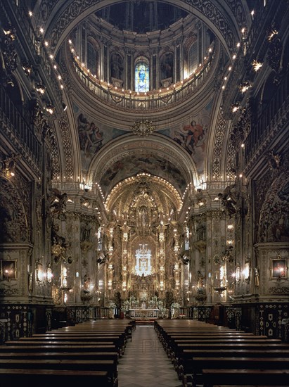 INTERIOR HACIA LA CABECERA - BARROCO S XVIII - ANTIGUO HOSPITAL
GRANADA, IGLESIA DE SAN JUAN DE