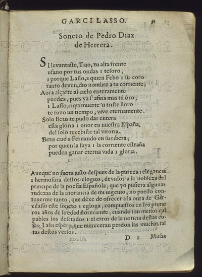 DIAZ PEDRO
VIDA DE GARCILASO DE LA VEGA.SONETO
MADRID, BIBLIOTECA NACIONAL
MADRID

This image