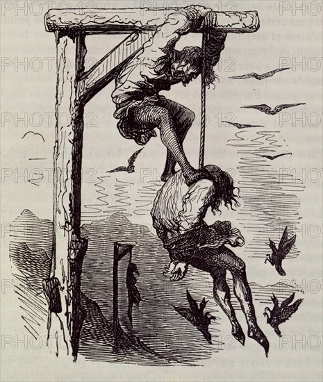 DORE GUSTAVE 1832-1883
GARGANTUA Y PANTAGRUEL DE FRANÇOIS RABELAIS - GRABADO DE