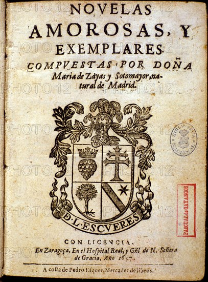 ZAYAS MARIA
NOVELAS EJEMPLARES Y AMOROSAS
MADRID, BIBLIOTECA NACIONAL RAROS
MADRID

This image